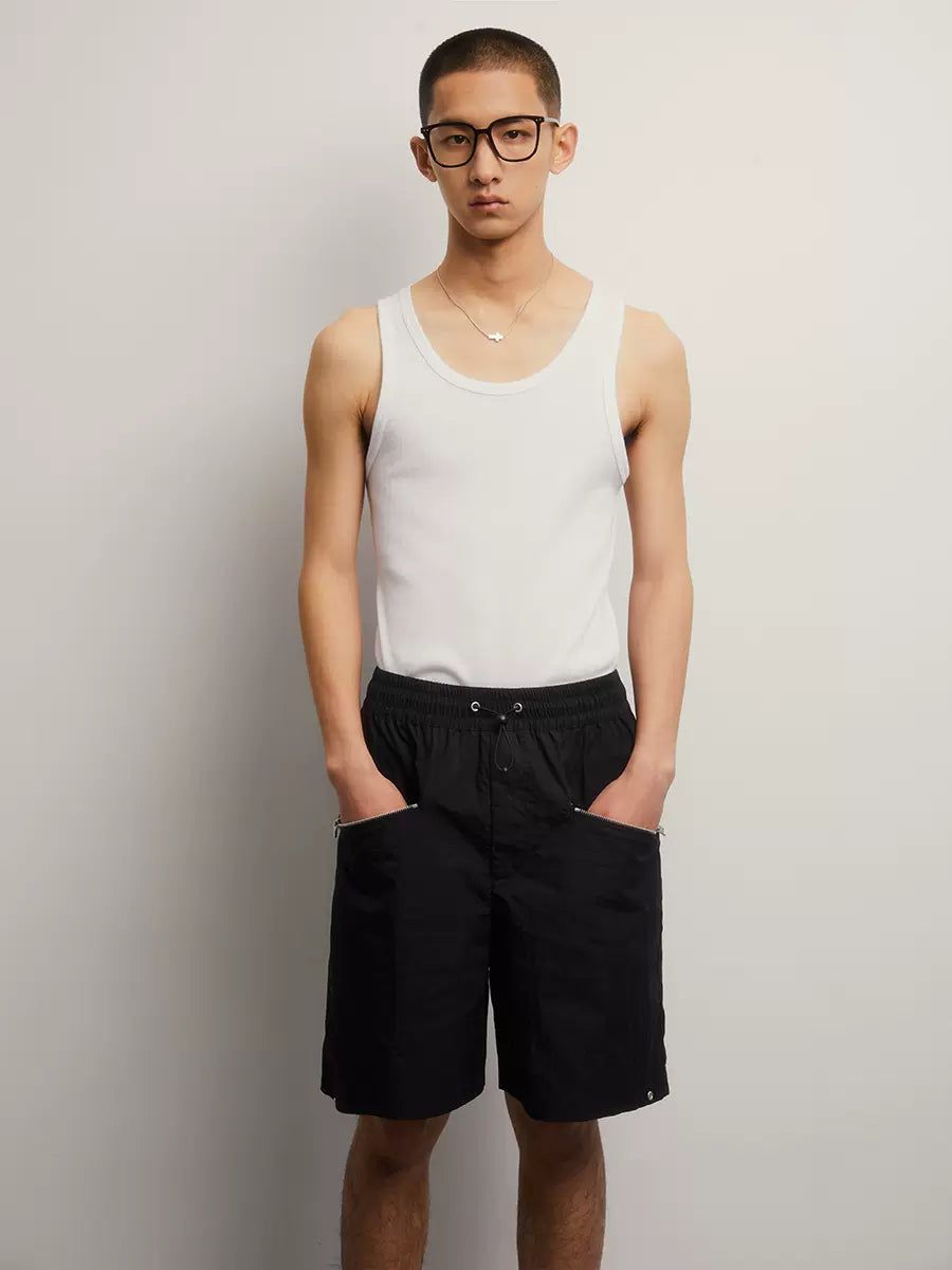 Front Zippered Pockets Shorts Korean Street Fashion Shorts By SOUTH STUDIO Shop Online at OH Vault