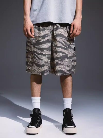 Camouflage Cargo Knee Shorts Korean Street Fashion Shorts By Remedy Shop Online at OH Vault