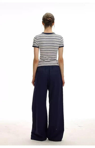 Linen Blend Drawstring Comfy Pants Korean Street Fashion Pants By Country Moment Shop Online at OH Vault