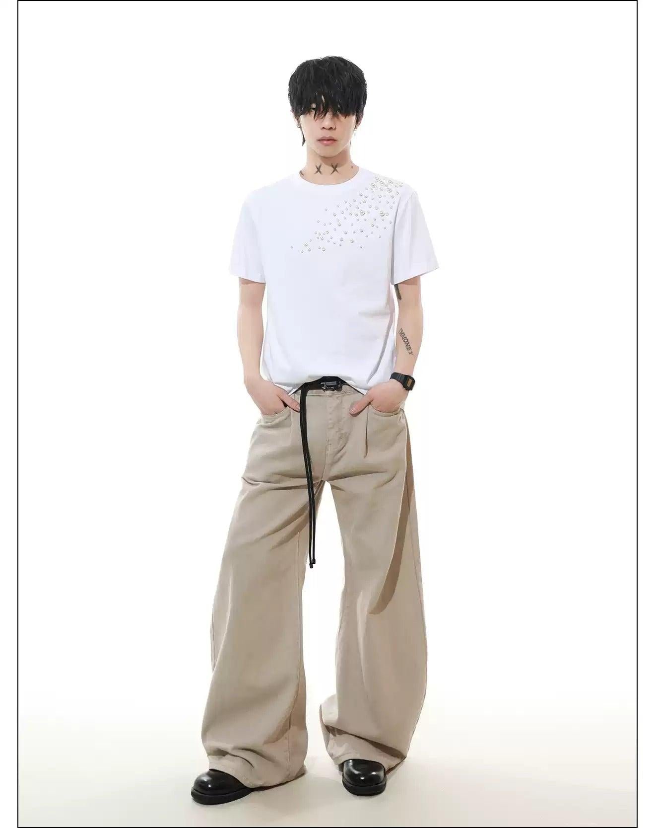 Pearled Accessories T-Shirt Korean Street Fashion T-Shirt By Mr Nearly Shop Online at OH Vault