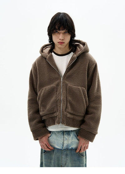 Cozy Sherpa Fleece Jacket Korean Street Fashion Jacket By 77Flight Shop Online at OH Vault