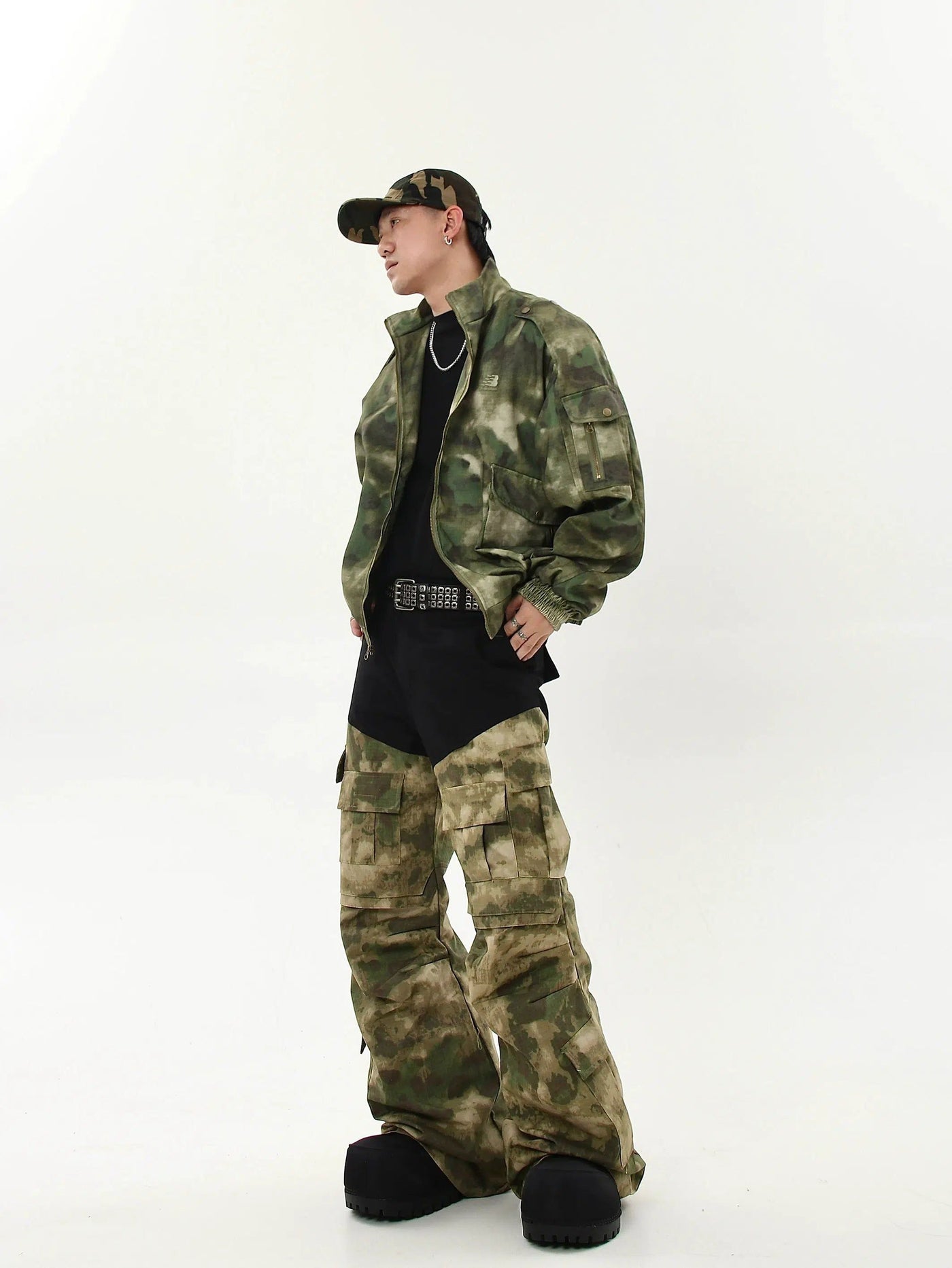 Functional Camouflage Short Jacket Korean Street Fashion Jacket By Blacklists Shop Online at OH Vault