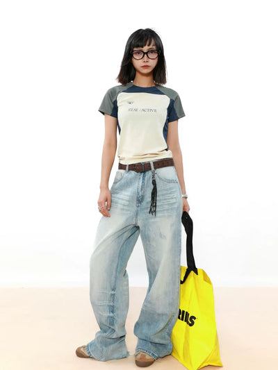 Whiskers Detail Light Fade Jeans Korean Street Fashion Jeans By Mr Nearly Shop Online at OH Vault