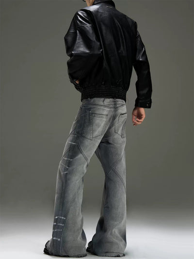 Raw Ends Washed Jeans Korean Street Fashion Jeans By MaxDstr Shop Online at OH Vault