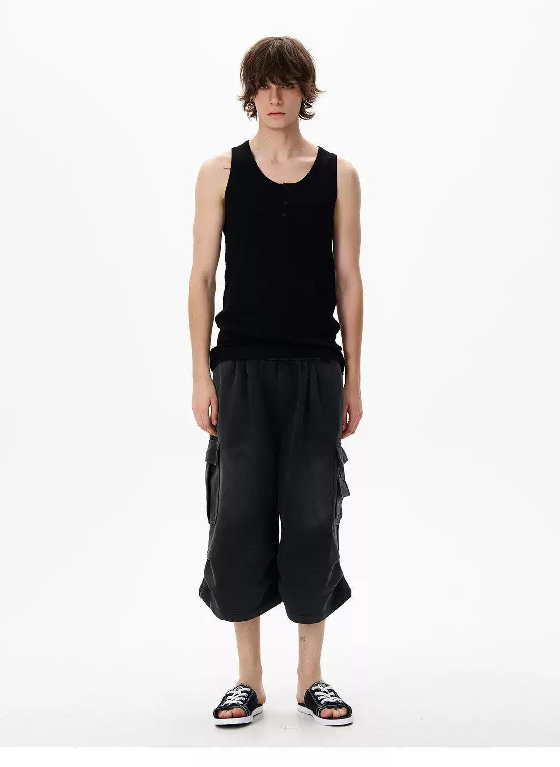 Flap Pockets Denim Shorts Korean Street Fashion Shorts By 77Flight Shop Online at OH Vault
