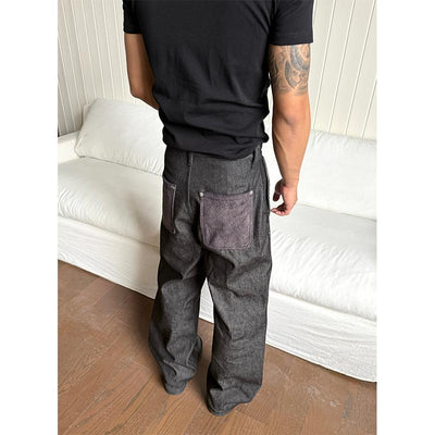 Button-Down Relax Fit Jeans Korean Street Fashion Jeans By Made Extreme Shop Online at OH Vault