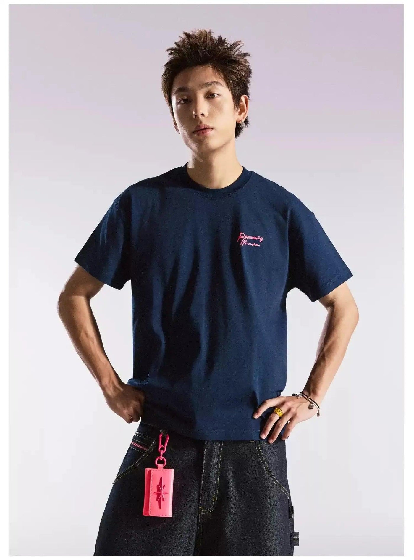 Basic Logo T-Shirt Korean Street Fashion T-Shirt By Remedy Shop Online at OH Vault
