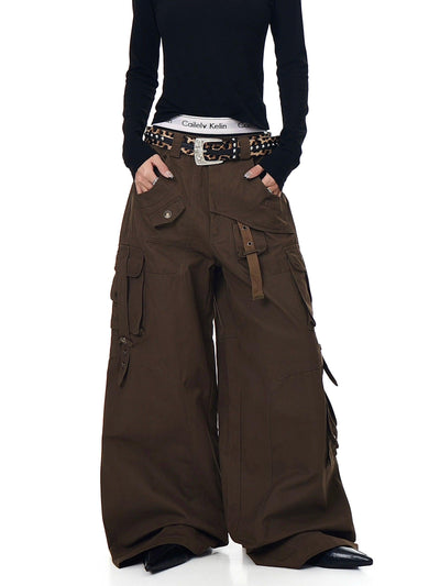 Multiple Strapped Pockets Pants Korean Street Fashion Pants By Blacklists Shop Online at OH Vault