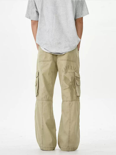 Sphere Graphic Ripped Cargo Pants Korean Street Fashion Pants By 77Flight Shop Online at OH Vault