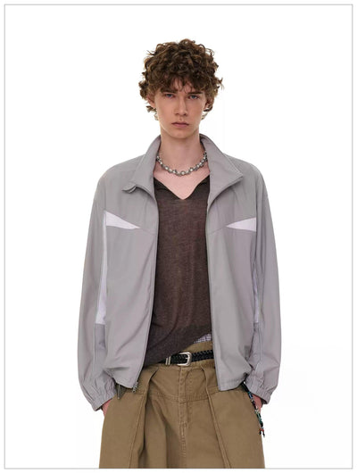 Contrast Spliced Nylon Jacket Korean Street Fashion Jacket By Mr Nearly Shop Online at OH Vault
