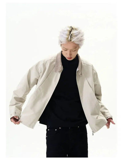 Spliced Lapel Clean Fit Jacket Korean Street Fashion Jacket By A PUEE Shop Online at OH Vault