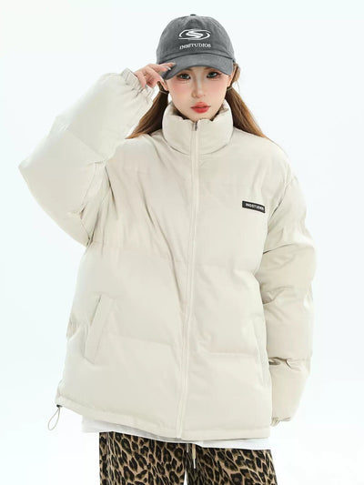 Reversible Zip-Up Puffer Jacket Korean Street Fashion Jacket By INS Korea Shop Online at OH Vault