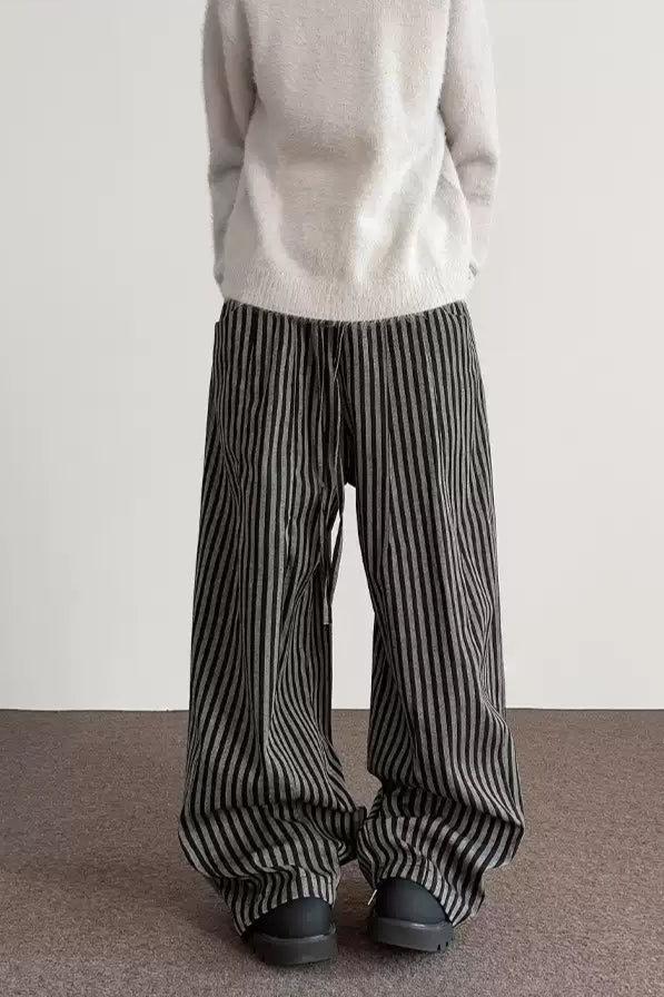 Striped Pattern Comfty Pants Korean Street Fashion Pants By A PUEE Shop Online at OH Vault