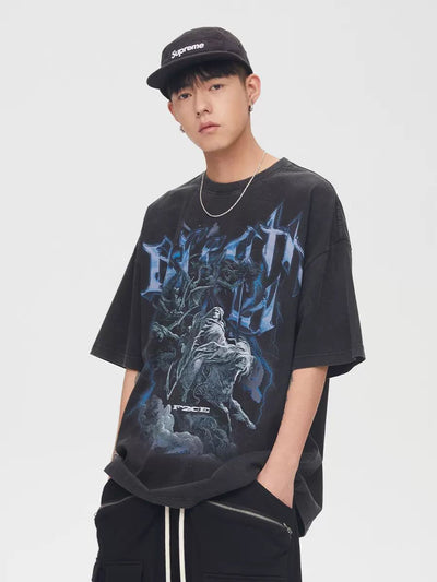 Glow Graphic Print T-Shirt Korean Street Fashion T-Shirt By Face2Face Shop Online at OH Vault