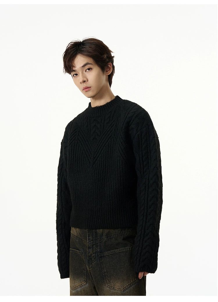 Patterns Clash Detail Sweater Korean Street Fashion Sweater By 77Flight Shop Online at OH Vault