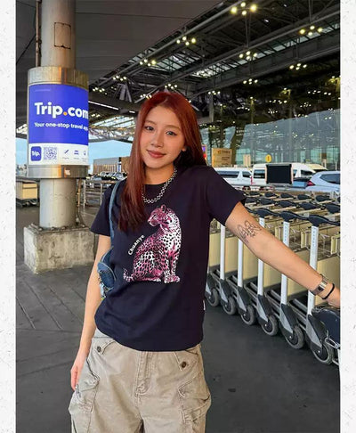 Animal Graphic Print T-Shirt Korean Street Fashion T-Shirt By Made Extreme Shop Online at OH Vault