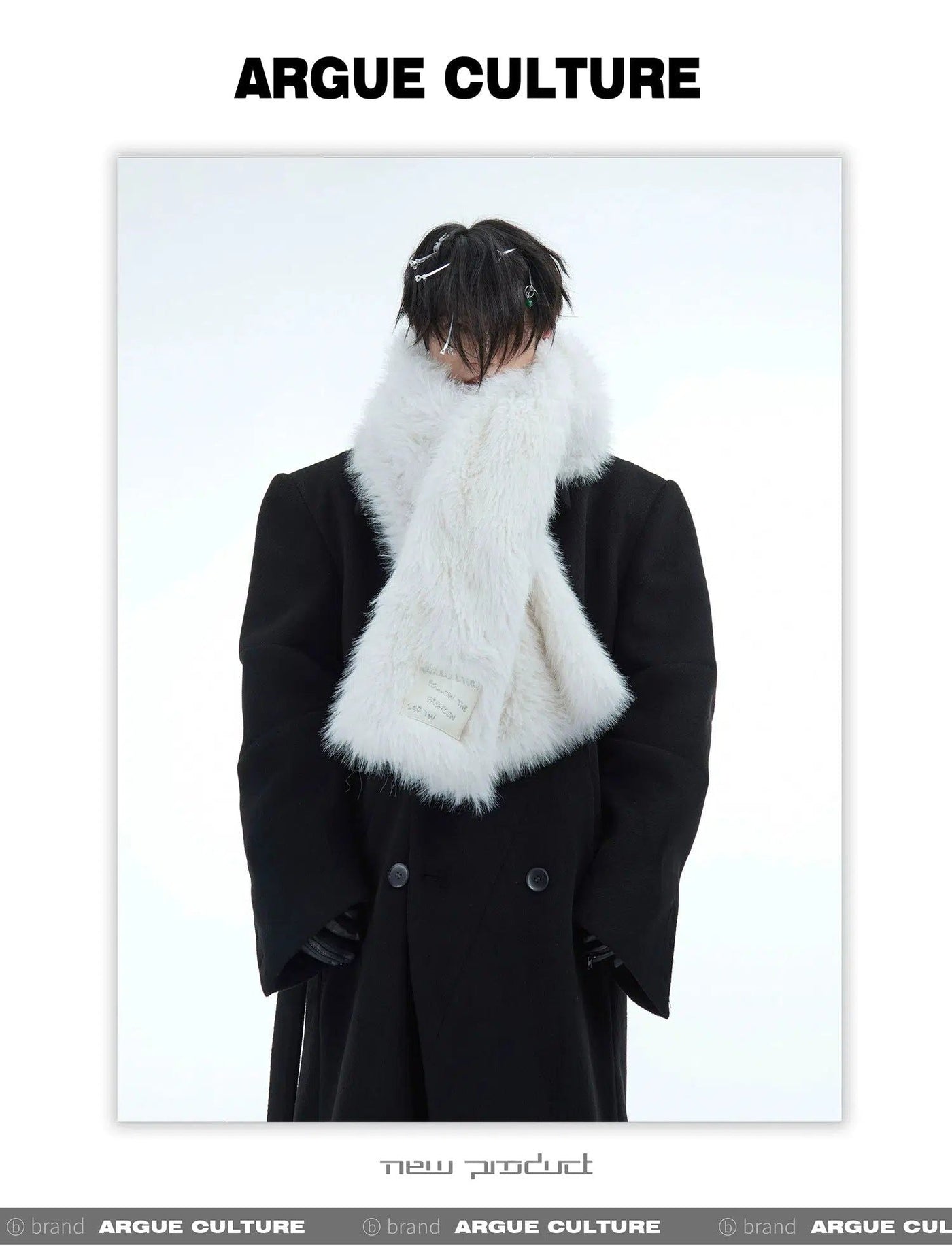 Solid Fur Neck Scarf Korean Street Fashion Scarf By Argue Culture Shop Online at OH Vault