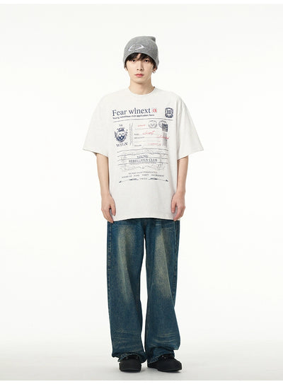 Faded Thigh Comfty Jeans Korean Street Fashion Jeans By 77Flight Shop Online at OH Vault