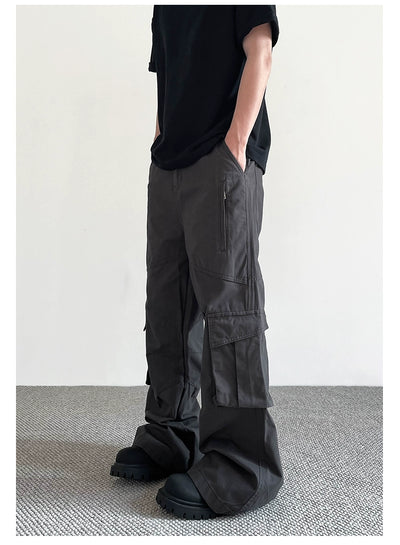 Structured Pockets Cargo Jeans Korean Street Fashion Jeans By A PUEE Shop Online at OH Vault