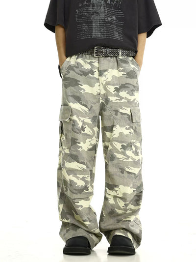 Camouflage Print Cargo Style Pants Korean Street Fashion Pants By MEBXX Shop Online at OH Vault