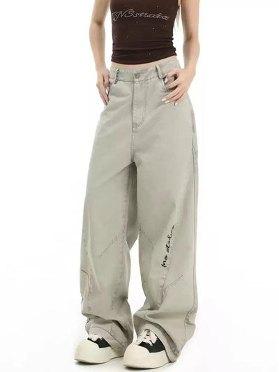 Structured Versatile Straight Jeans Korean Street Fashion Jeans By INS Korea Shop Online at OH Vault