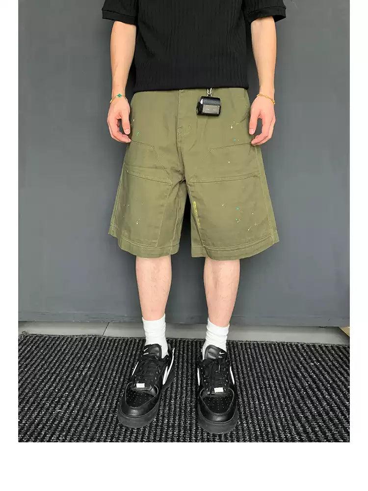 Paint Splatters Denim Shorts Korean Street Fashion Shorts By Poikilotherm Shop Online at OH Vault