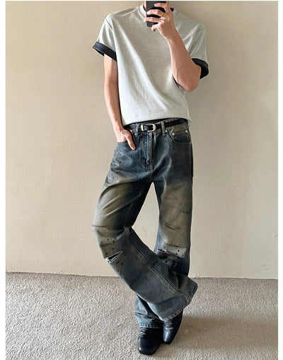Faded and Splatters Workwear Jeans Korean Street Fashion Jeans By MaxDstr Shop Online at OH Vault
