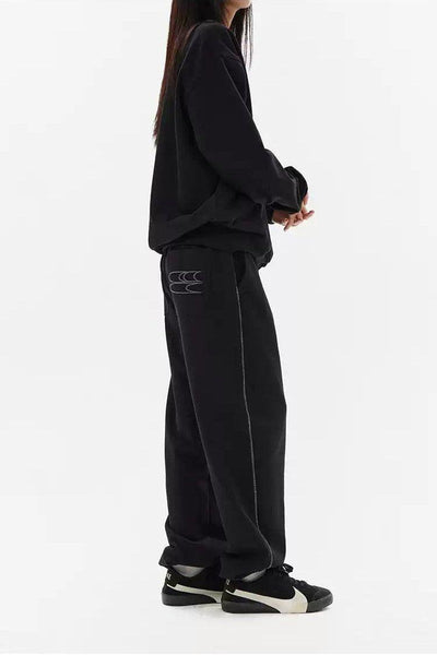 Logo Pocket Comfty Sweatpants Korean Street Fashion Pants By Crying Center Shop Online at OH Vault