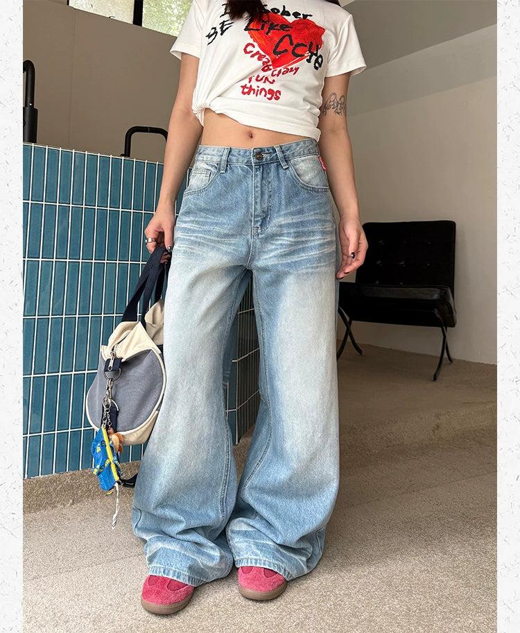 Whiskers Highlight Lines Jeans Korean Street Fashion Jeans By Made Extreme Shop Online at OH Vault
