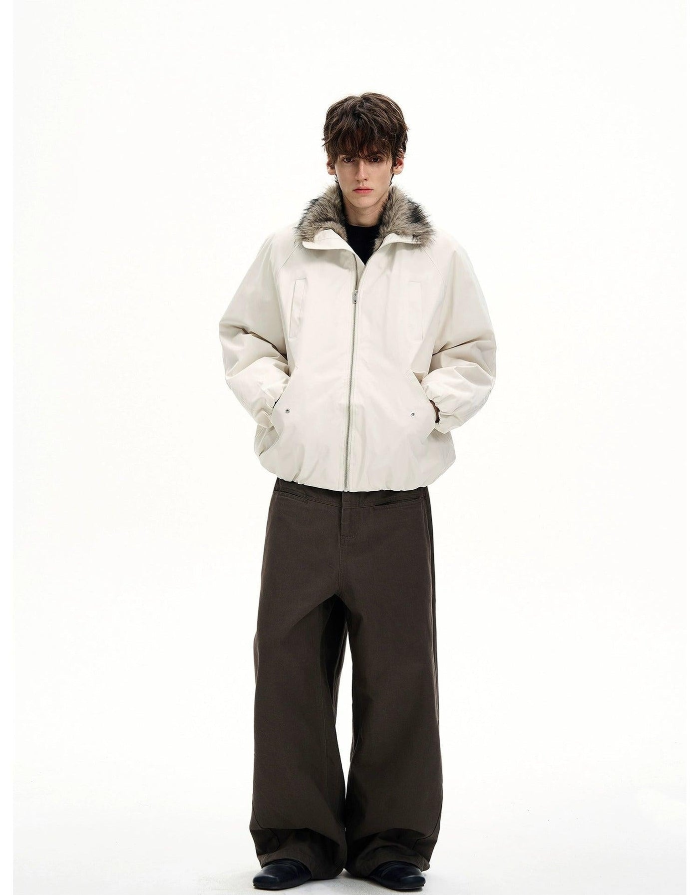 Fur Trimmed Windbreaker Jacket Korean Street Fashion Jacket By MaxDstr Shop Online at OH Vault