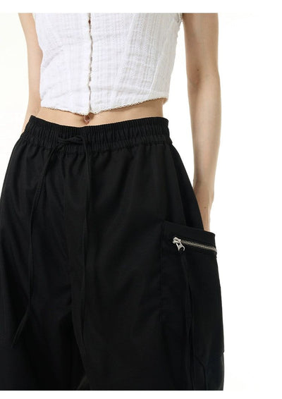 Drawstring Side Pocket Sports Pants Korean Street Fashion Pants By 77Flight Shop Online at OH Vault