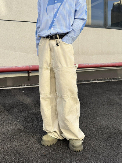 Structured Plain Workwear Jeans Korean Street Fashion Jeans By Ash Dark Shop Online at OH Vault