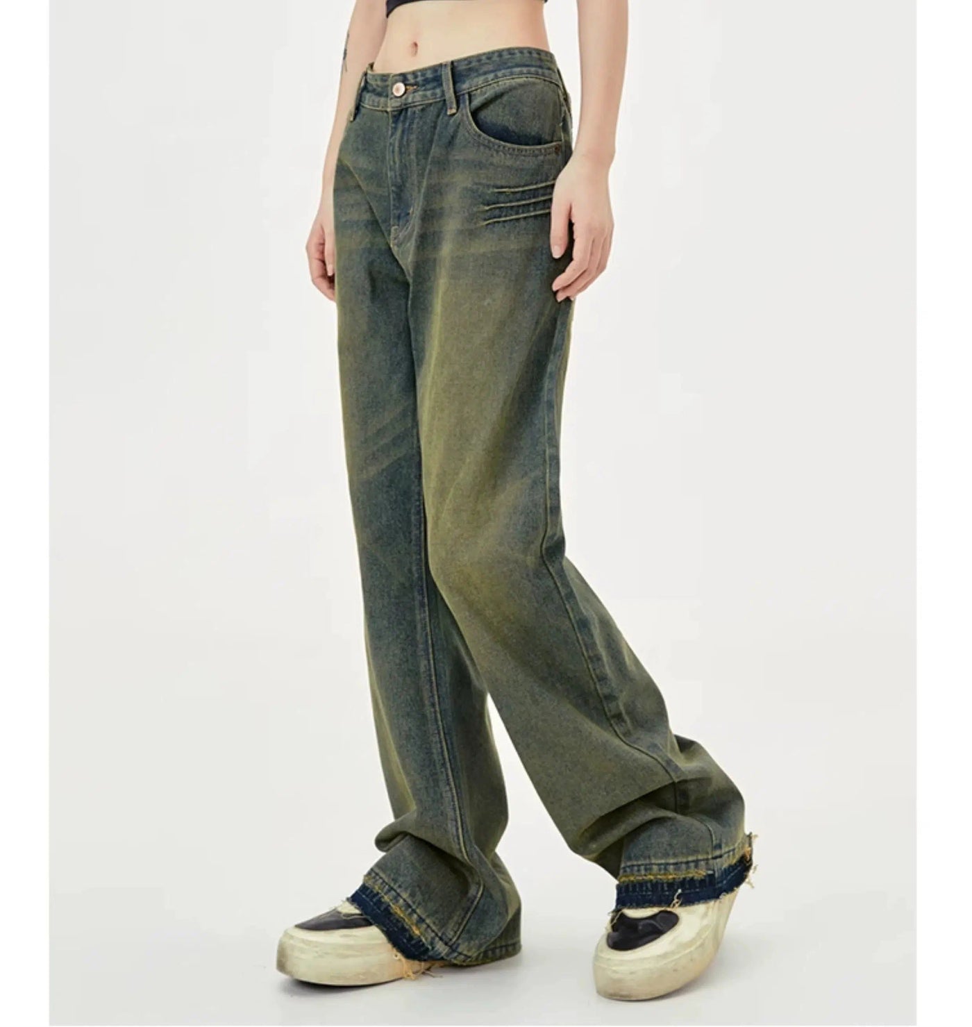 Gradient Rust Washed Jeans Korean Street Fashion Jeans By Made Extreme Shop Online at OH Vault