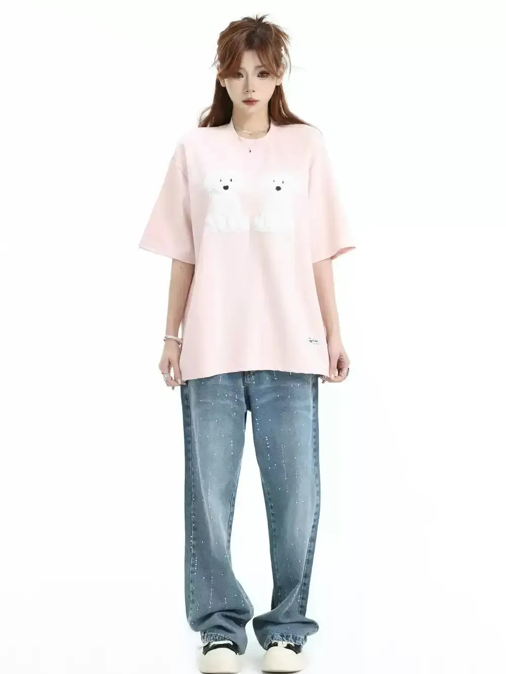 Puppy Patched T-Shirt Korean Street Fashion T-Shirt By INS Korea Shop Online at OH Vault