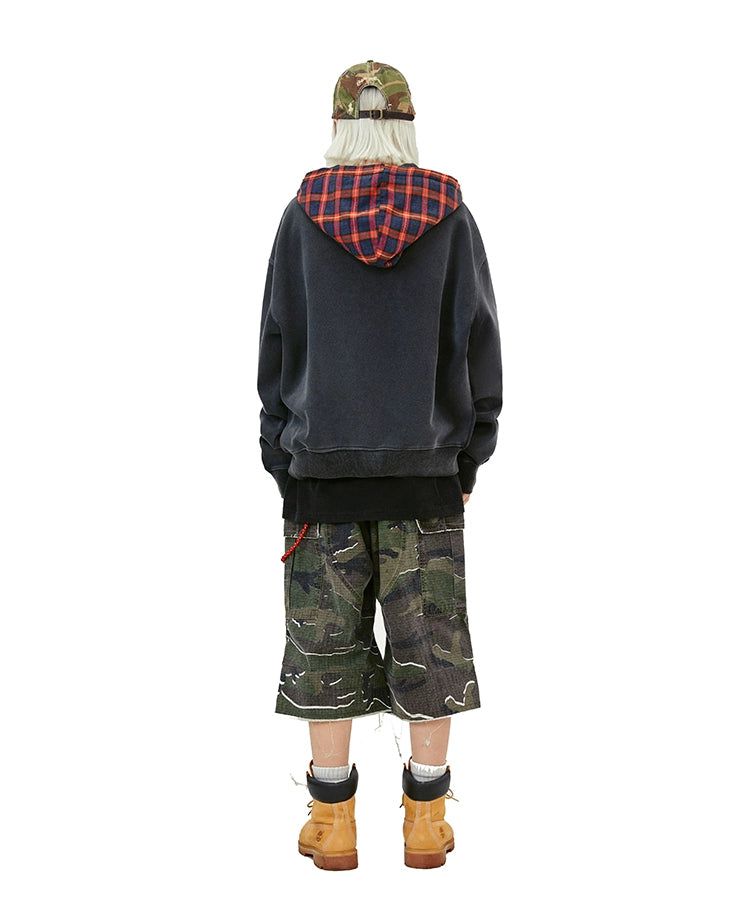 Plaid Pattern Hood Jacket Korean Street Fashion Jacket By Made Extreme Shop Online at OH Vault