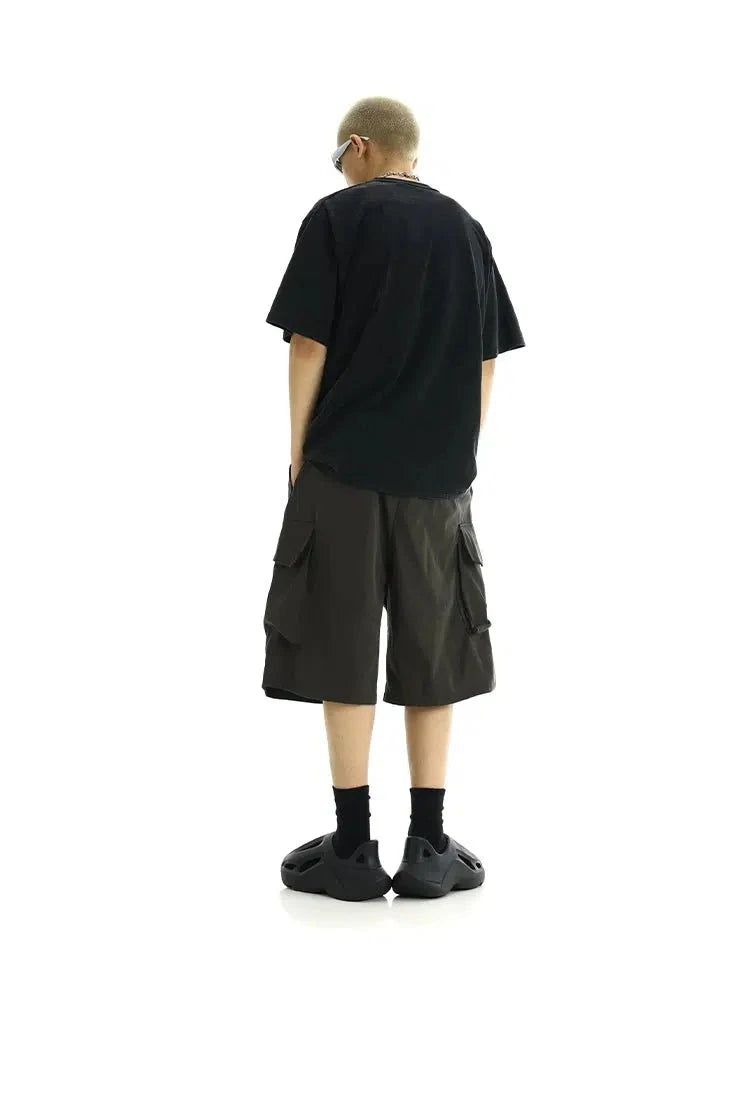 Functional Large Pocket Drawstring Shorts Korean Street Fashion Shorts By MEBXX Shop Online at OH Vault