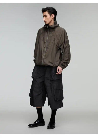 Solid Color Cargo Shorts Korean Street Fashion Shorts By Opicloth Shop Online at OH Vault