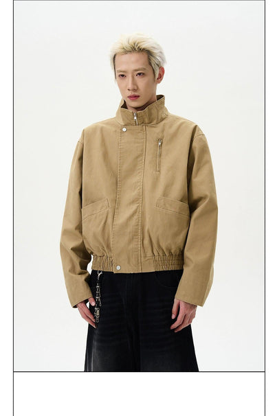 Stand Collar Barn Style Jacket Korean Street Fashion Jacket By A PUEE Shop Online at OH Vault