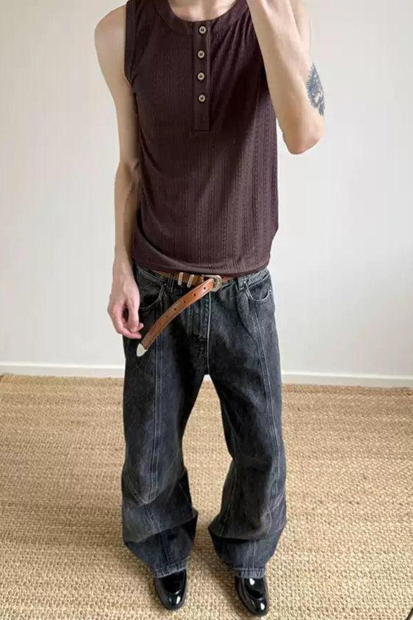 Washed Classic Bootcut Jeans Korean Street Fashion Jeans By A PUEE Shop Online at OH Vault