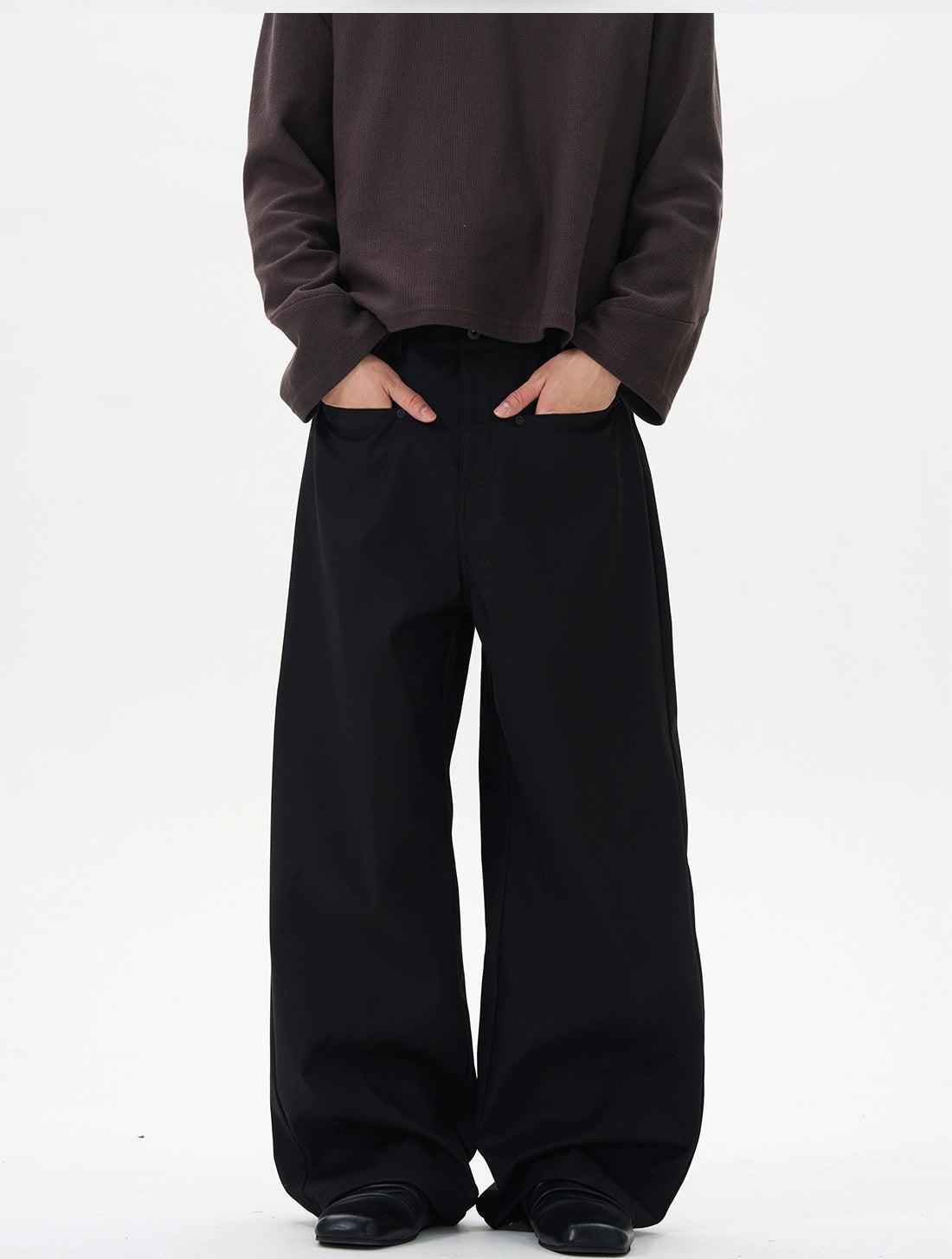 Drapey High Waist Trousers Korean Street Fashion Trousers By 77Flight Shop Online at OH Vault