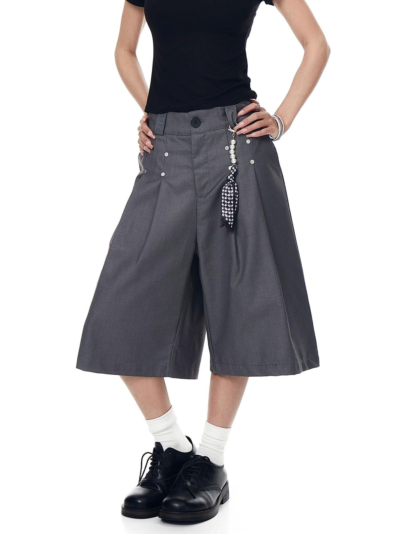 Pleated Wide Leg Suit Pants Korean Street Fashion Pants By Blacklists Shop Online at OH Vault