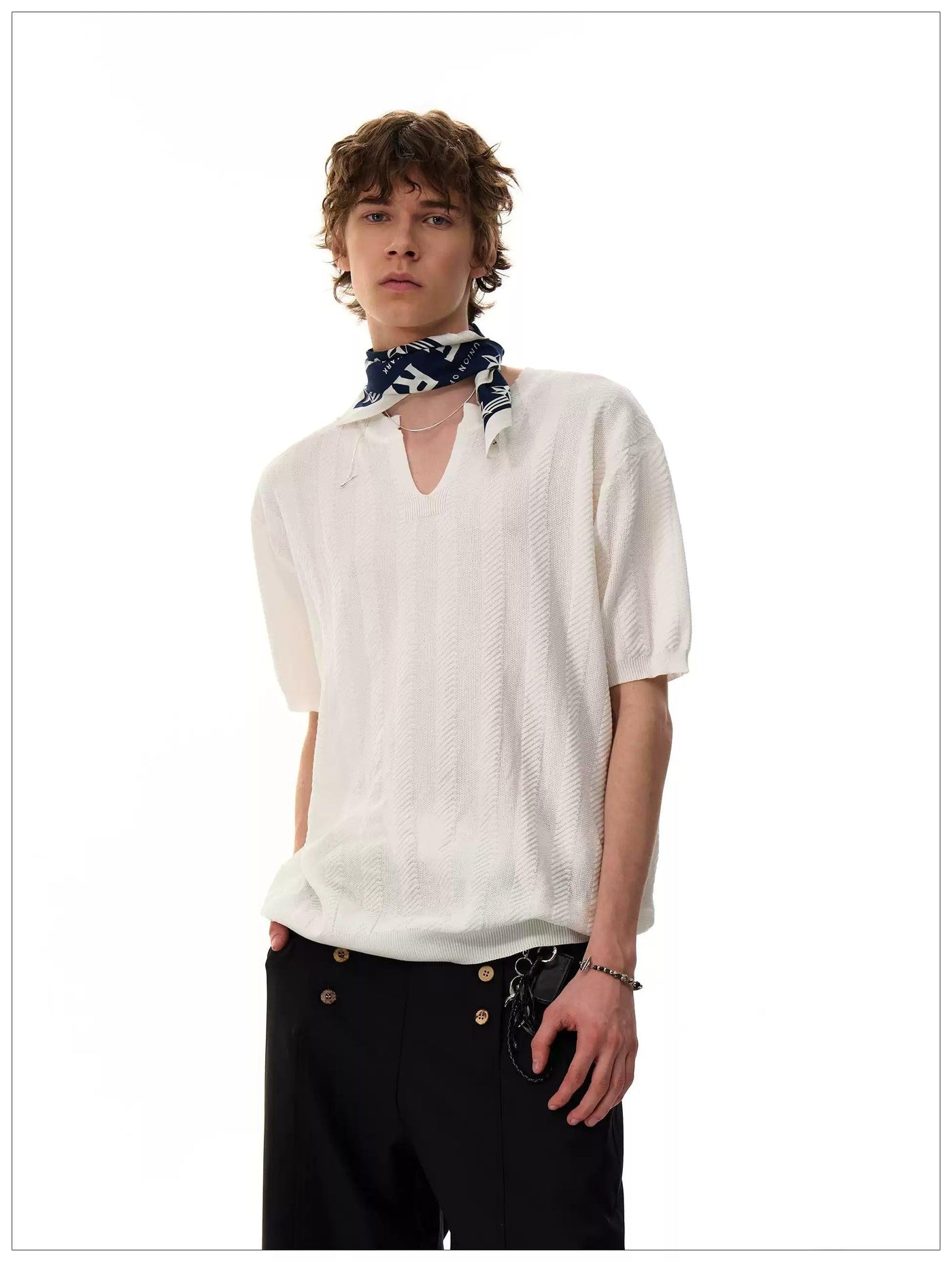 Neat Plain Knit T-Shirt Korean Street Fashion T-Shirt By Mr Nearly Shop Online at OH Vault