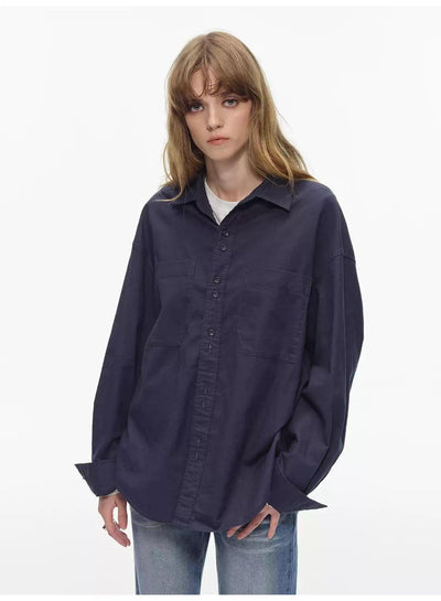 Chic Breast Pocket L/S Shirt Korean Street Fashion Shirt By Country Moment Shop Online at OH Vault