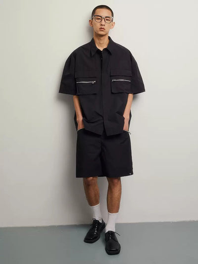 Front Zippered Pockets Shorts Korean Street Fashion Shorts By SOUTH STUDIO Shop Online at OH Vault