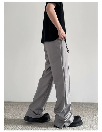 Slit Seam Detail Trousers Korean Street Fashion Trousers By A PUEE Shop Online at OH Vault