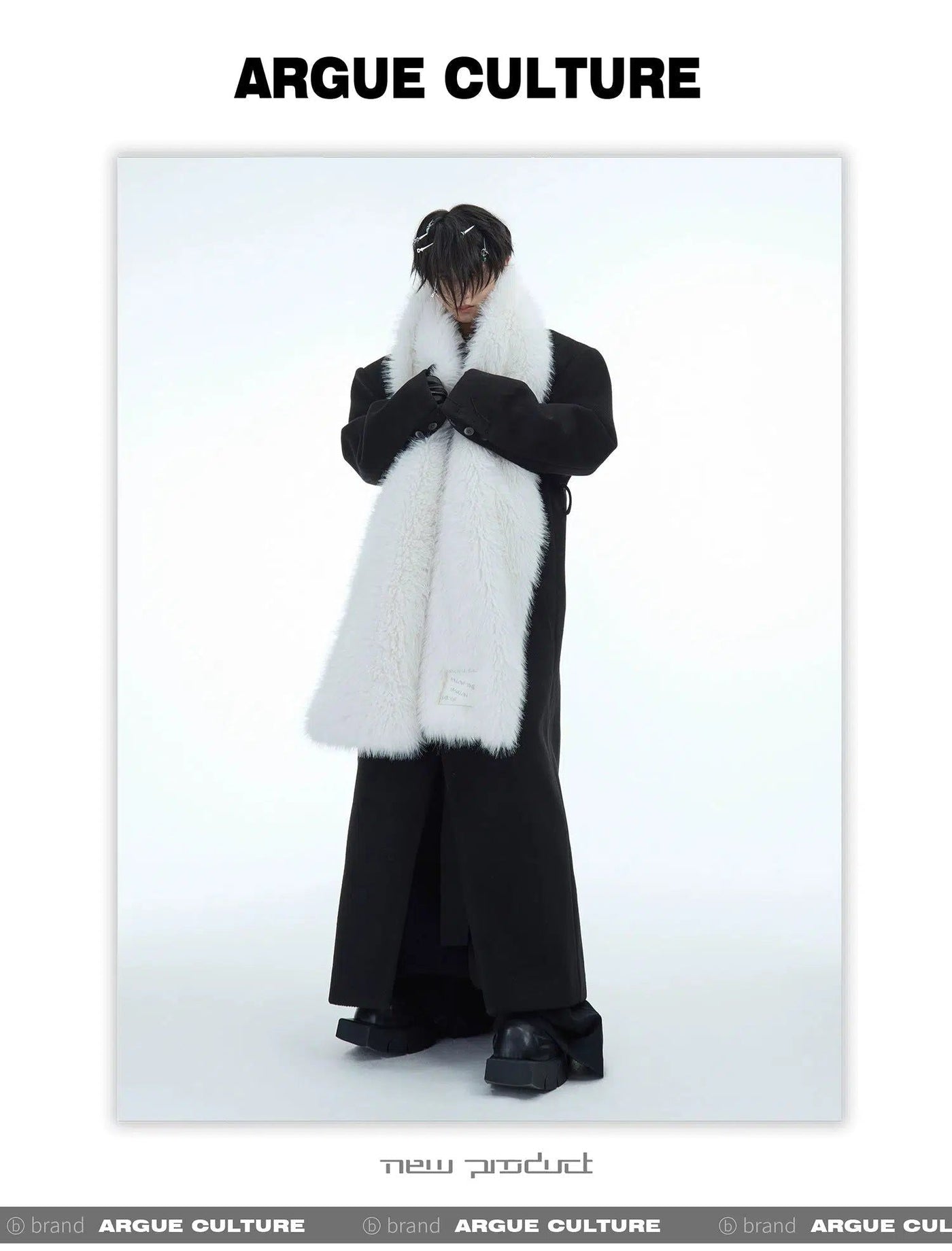 Solid Fur Neck Scarf Korean Street Fashion Scarf By Argue Culture Shop Online at OH Vault