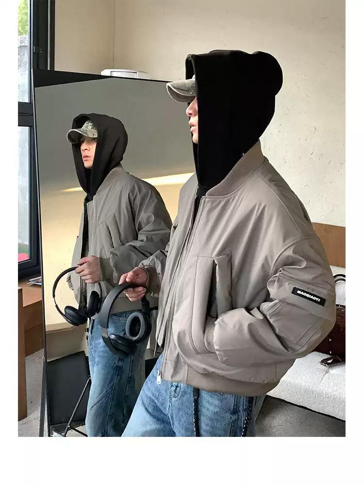 Hooded Padded Bomber Jacket Korean Street Fashion Jacket By Poikilotherm Shop Online at OH Vault