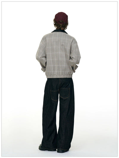 Side Pockets Zipped Plaid Jacket Korean Street Fashion Jacket By Mr Nearly Shop Online at OH Vault