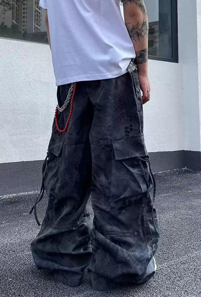 Camouflage Cargo Wide Pants Korean Street Fashion Pants By Dark Fog Shop Online at OH Vault