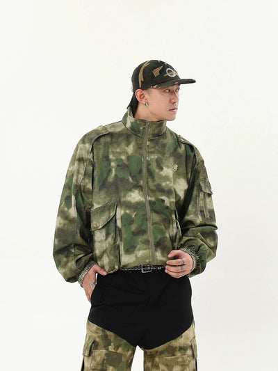 Functional Camouflage Short Jacket Korean Street Fashion Jacket By Blacklists Shop Online at OH Vault